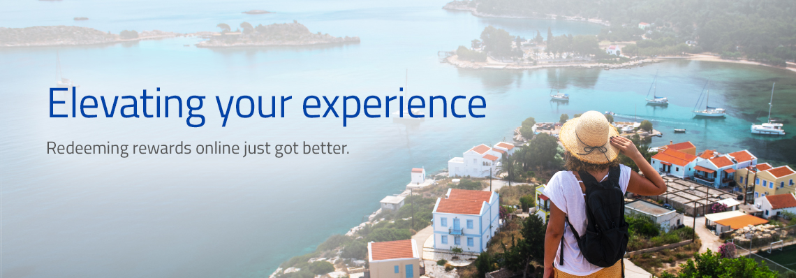 Elevating your experience. Redeeming rewards online just got better.